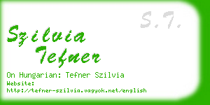 szilvia tefner business card